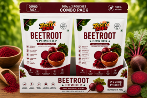 Zesty Zaps Beetroot Powder Combo Pack 200g X 2 | 100% Pure Beetroot Powder | Natural Superfood | No Added Sugar | No Preservatives | Vegan Friendly | Nutrient Rich Beet Root Powder